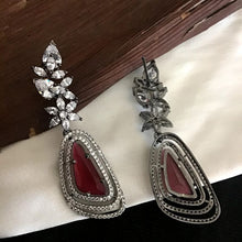 Ruby Zircon/AD Earring - Dazzles Jewellery