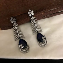 Blue Zircon/AD Earring 9126-3553 - Dazzles Jewellery