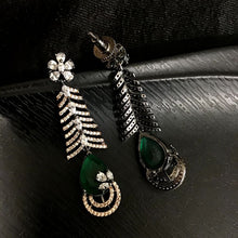 Green Zircon/AD Earring 9126-3551 - Dazzles Jewellery
