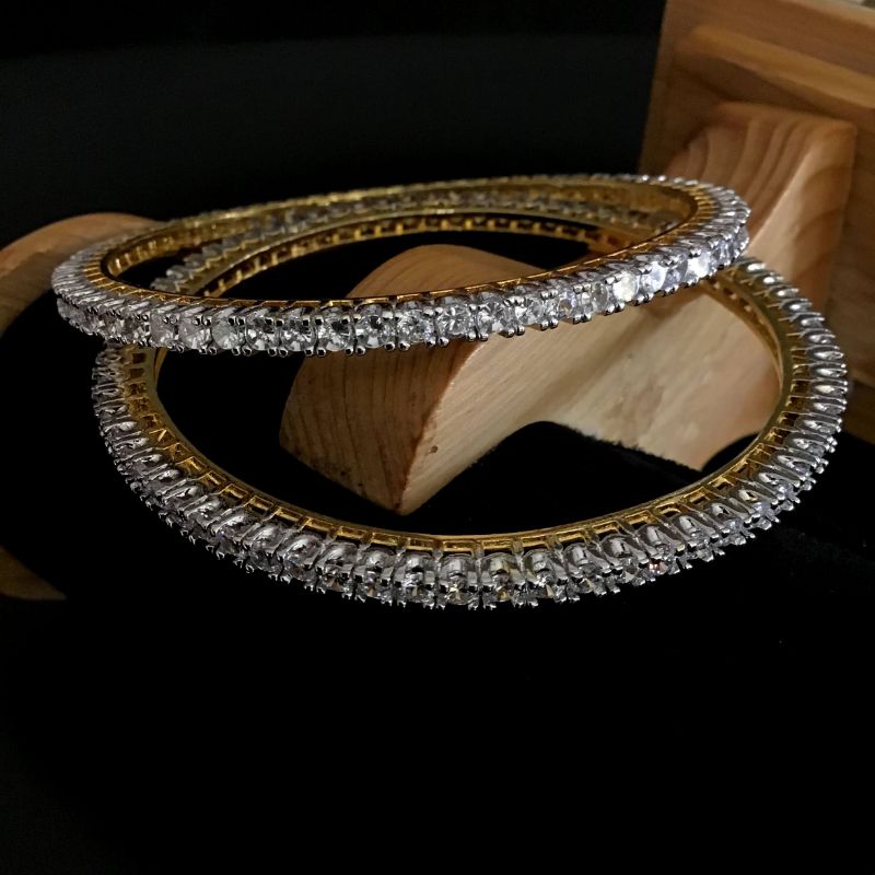 Gold Bangles/Kada 9195-3711 - Dazzles Jewellery