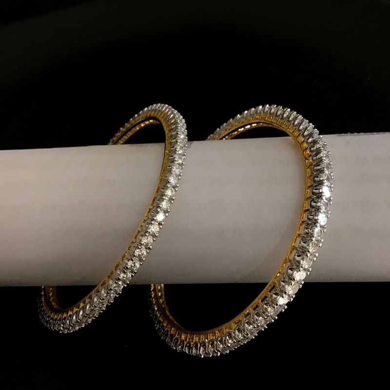 Gold Bangles/Kada 9195-3711 - Dazzles Jewellery
