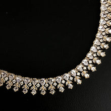 White Zircon/AD Necklace Set 9395-4201 - Dazzles Jewellery