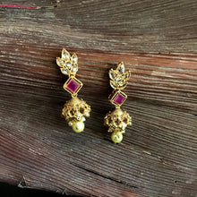 Ruby Gold Look Necklace Set 9473-4314 - Dazzles Jewellery