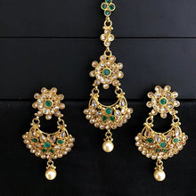 Green Gold Look Necklace Set - Dazzles Jewellery