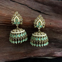 Mint Green Antique Earrings - Dazzles Jewellery