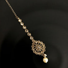 Traditional Antique Maang Tikka With Pearl Latkan