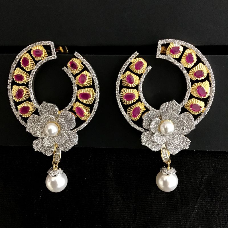 Stylish Zircon/AD Earring 13556-0903 - Dazzles Jewellery