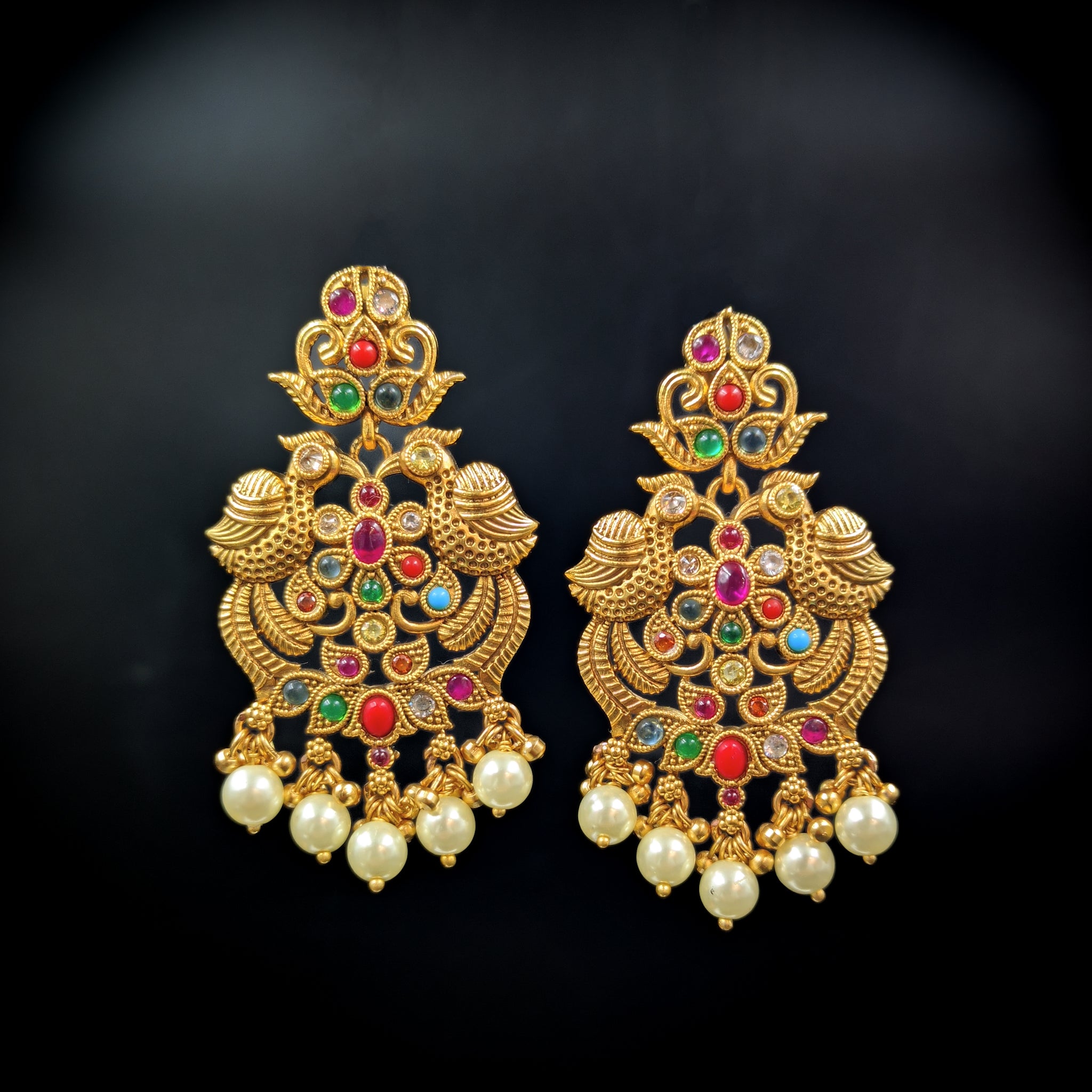 Danglers Antique Earring 6565-28 - Dazzles Jewellery