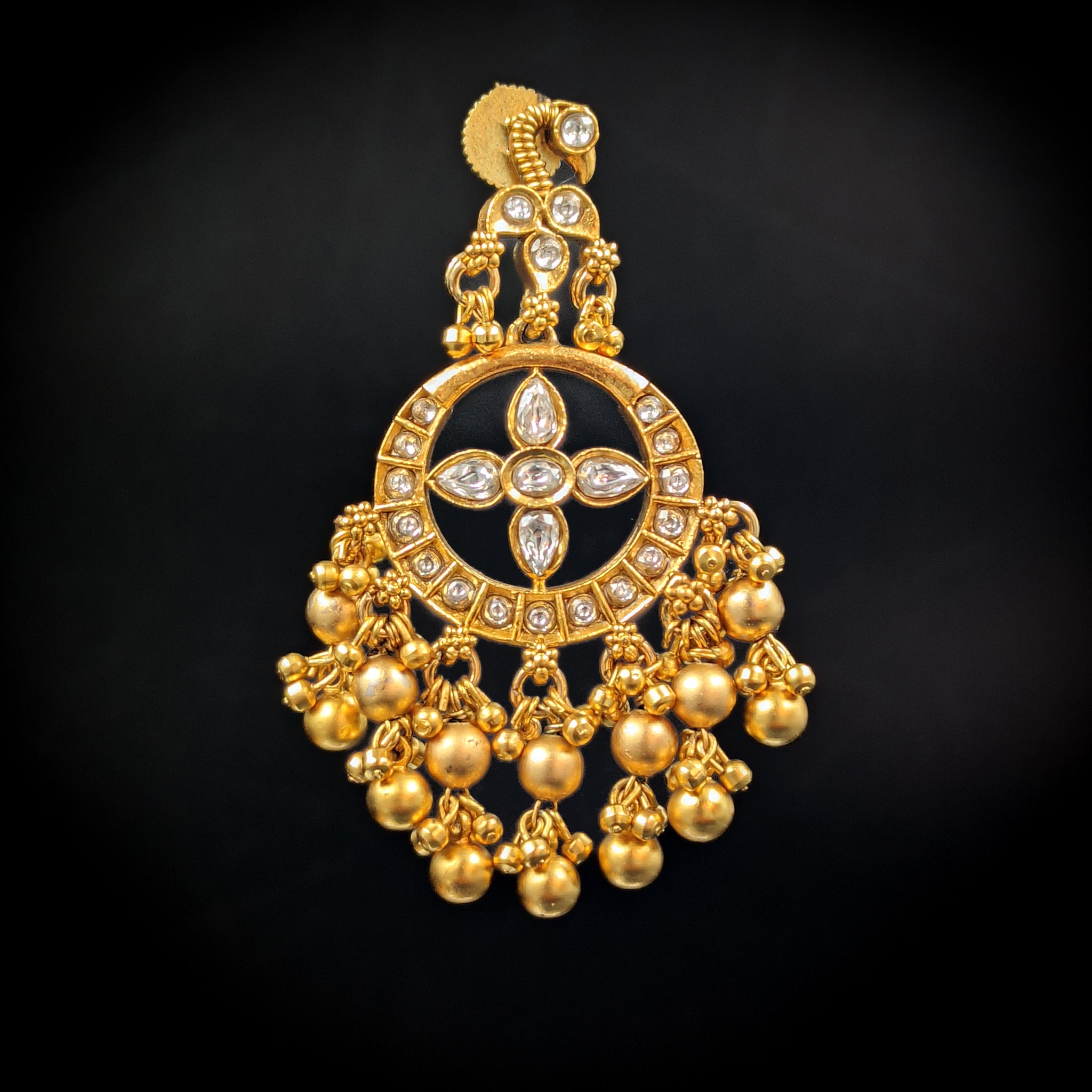 Danglers Antique Earring 6607-28 - Dazzles Jewellery
