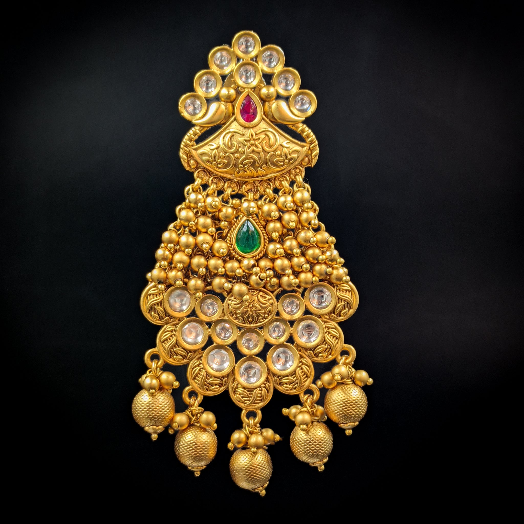 Danglers Polki Earring 7737-21 - Dazzles Jewellery