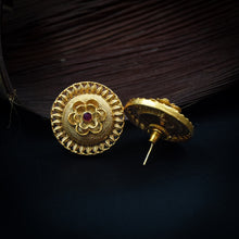 Ruby Gold Look Earring - Dazzles Jewellery