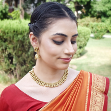 Round Neck Antique Necklace Set 3619-28 - Dazzles Jewellery