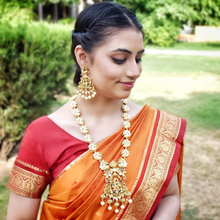 Krishna Radha Long Temple Necklace Set 5743-83 - Dazzles Jewellery