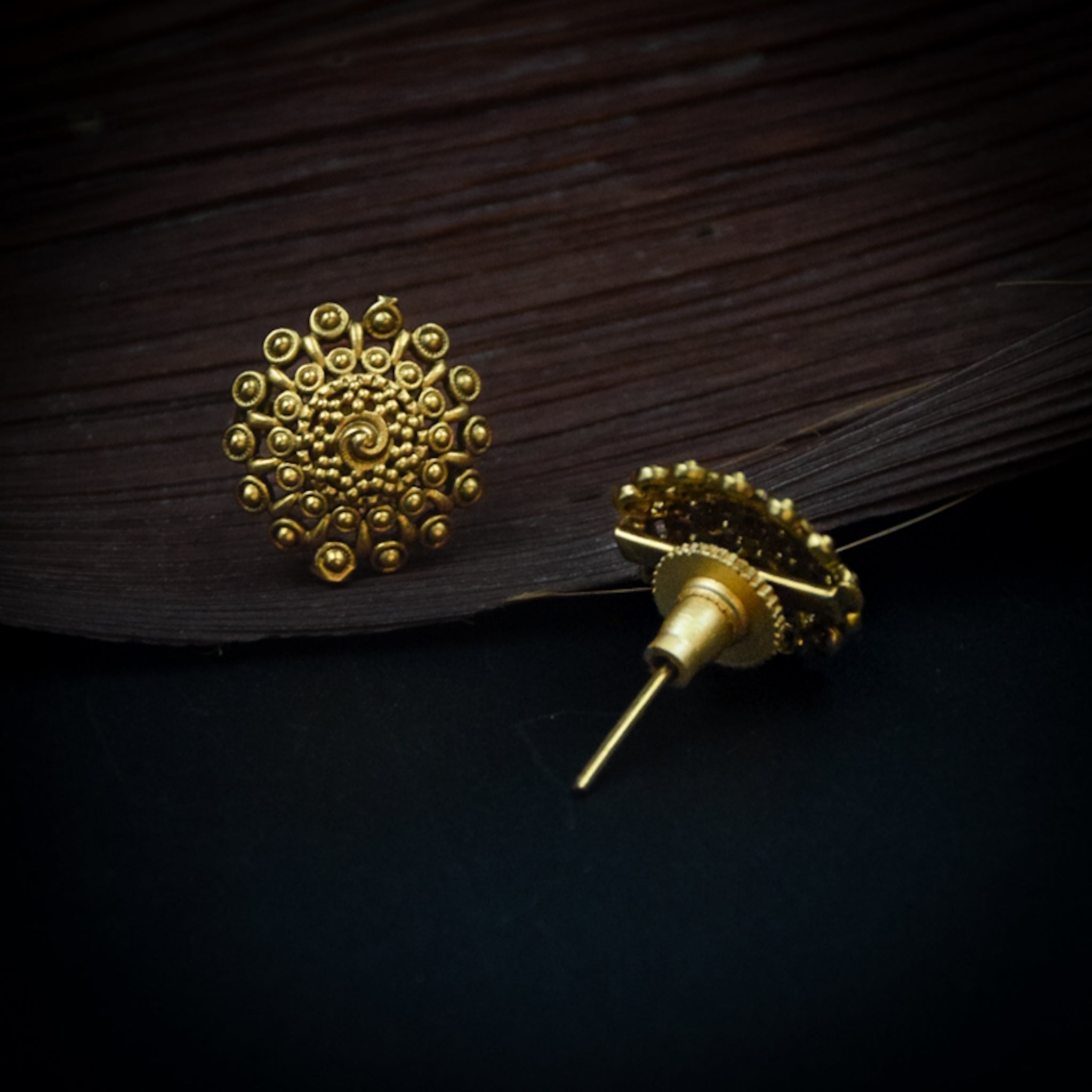 Tops/Studs Antique Earring 6566-28 - Dazzles Jewellery