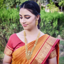 Gold Temple Pendant Set 19979-7163 - Dazzles Jewellery