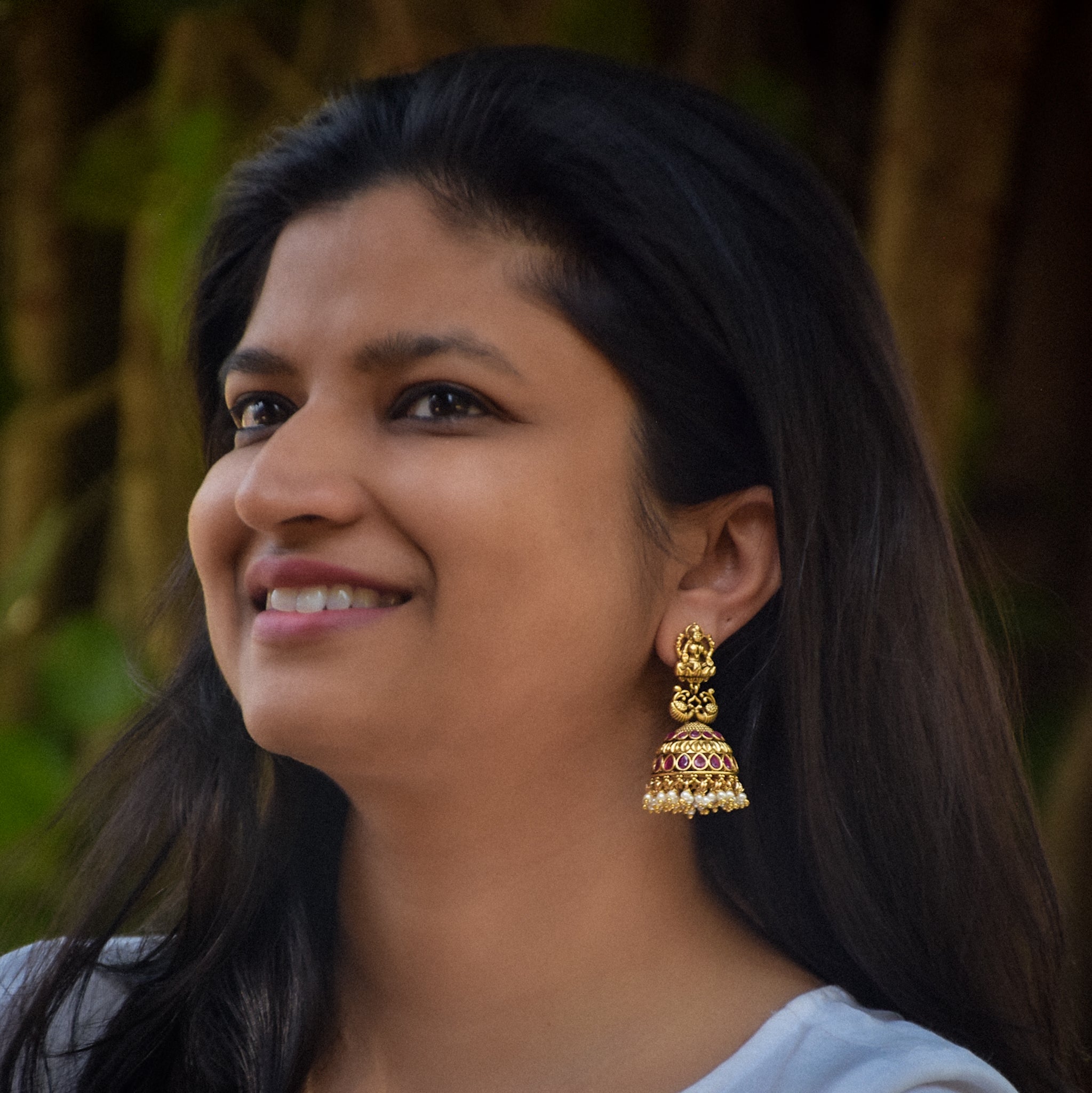 Jhumki Temple Earring 6571-28 - Dazzles Jewellery