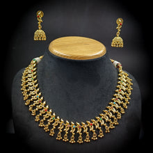 Round Neck Antique Necklace Set 6439-28 - Dazzles Jewellery