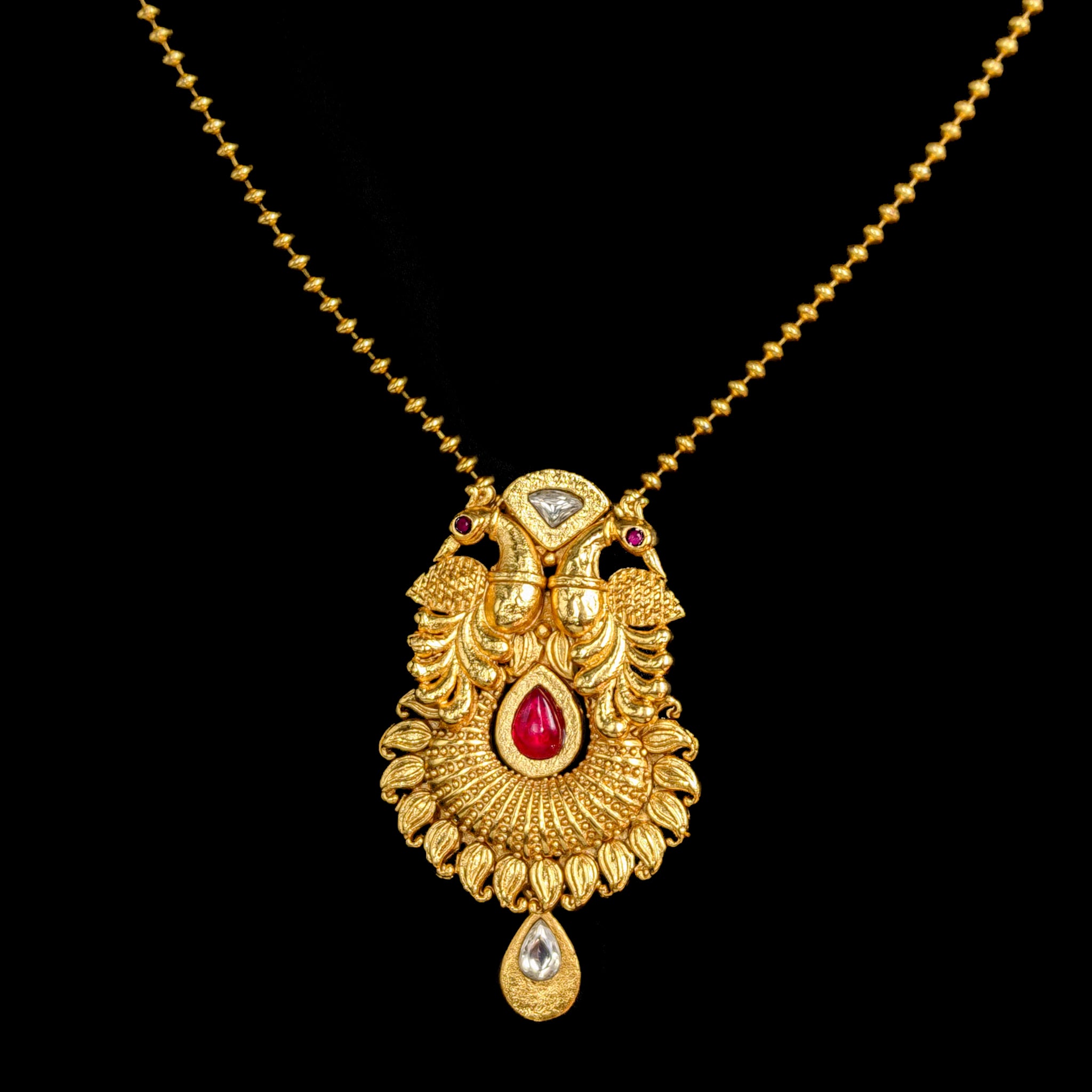 Light Antique Pendant Set 7031-1 - Dazzles Jewellery