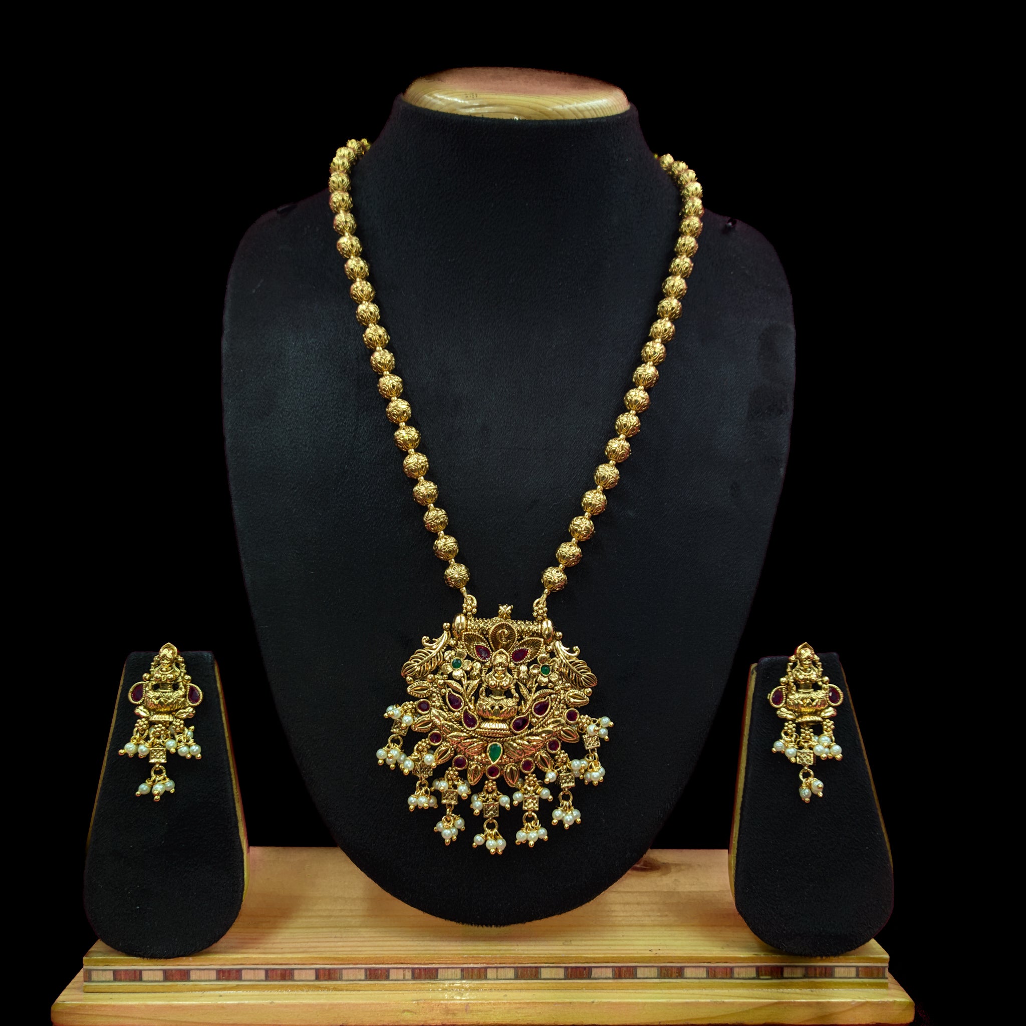 Medium Polki Pendant Set 7752-21 - Dazzles Jewellery