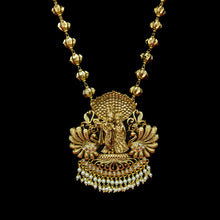 Long Neck Temple Necklace Set 6384-28 - Dazzles Jewellery