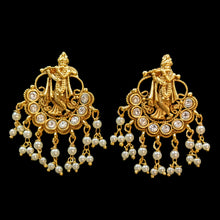 Long Neck Temple Necklace Set 6384-28 - Dazzles Jewellery