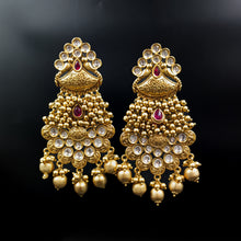 Ruby Gold Look Earring - Dazzles Jewellery