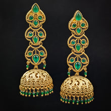 Green Gold Look Earring - Dazzles Jewellery