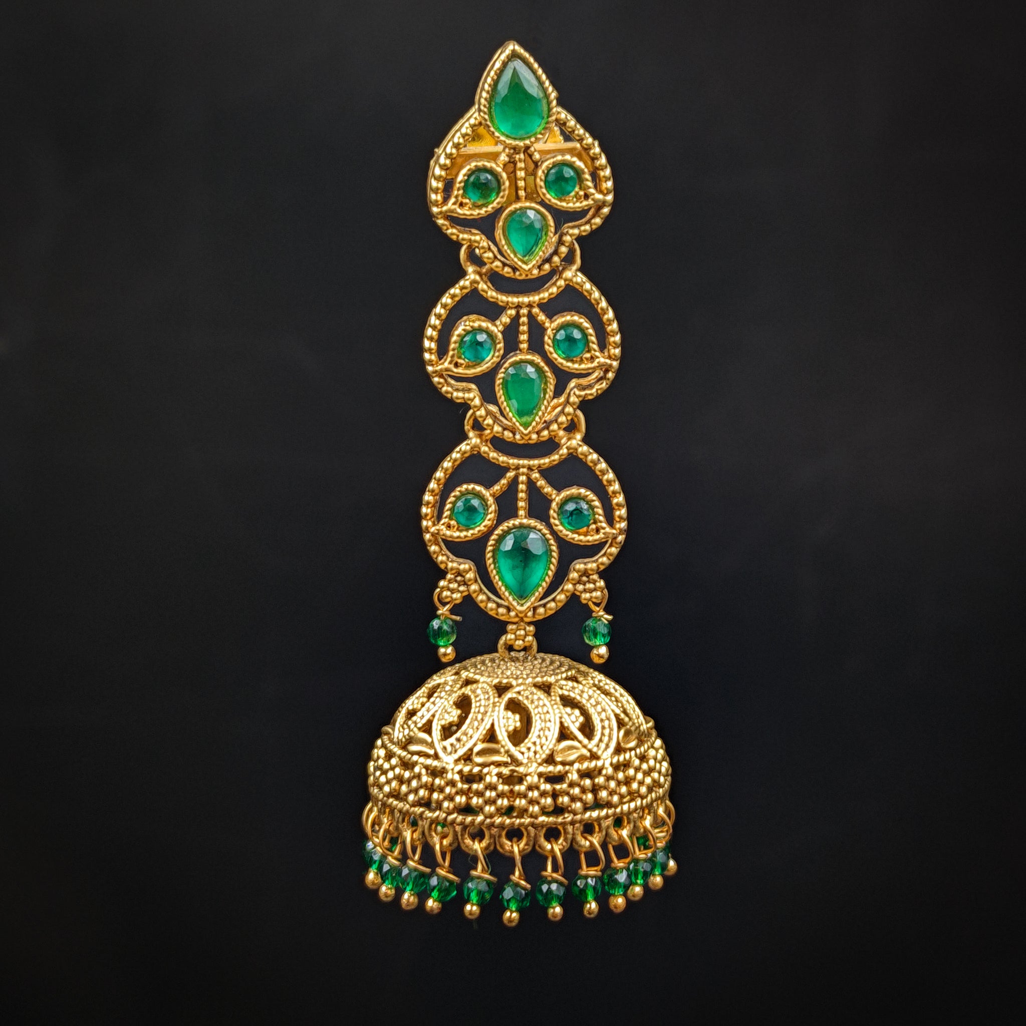 Green Gold Look Earring - Dazzles Jewellery