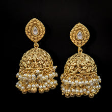 Jhumki Antique Earring 6634-28 - Dazzles Jewellery