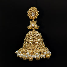 Jhumki Antique Earring 6636-28 - Dazzles Jewellery