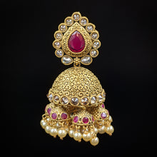 Antique Gold Plated Jhumki Earring 16510-3657 - Dazzles Jewellery