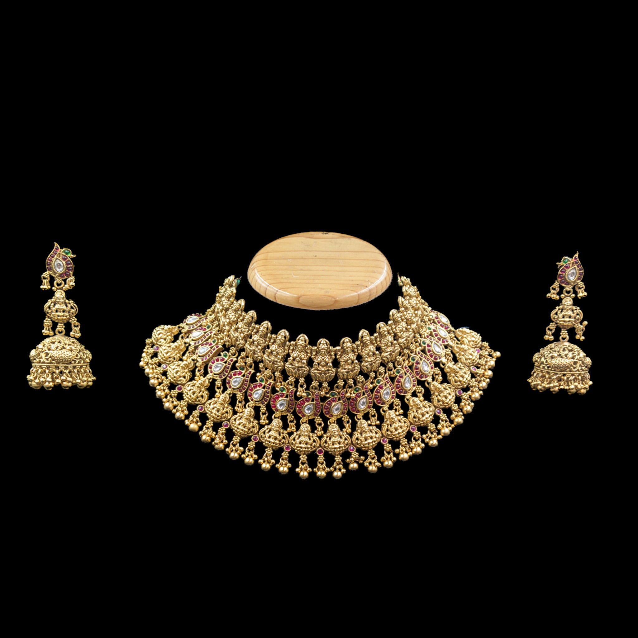 Choker Temple Necklace Set 5501-28 - Dazzles Jewellery