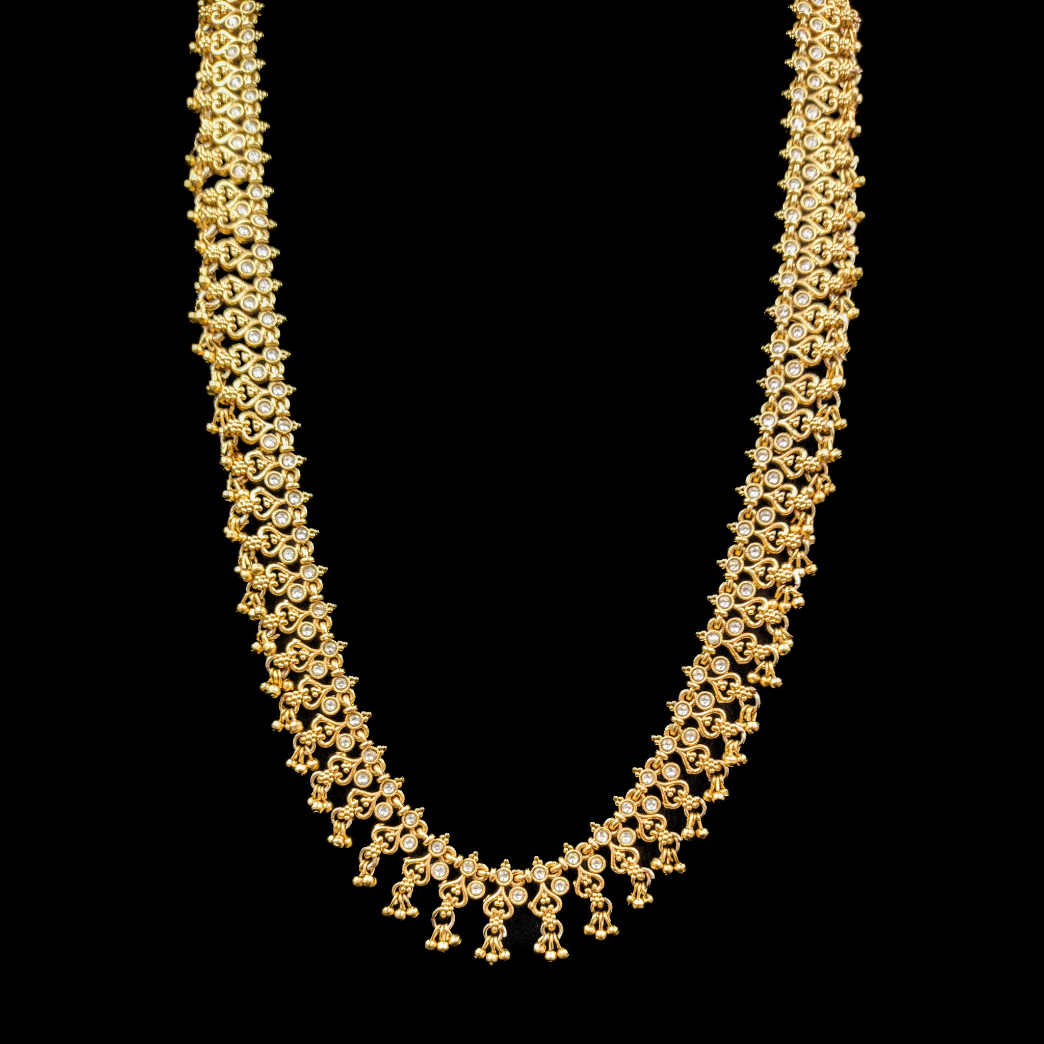 Long Neck Antique Necklace Set 6437-28 - Dazzles Jewellery