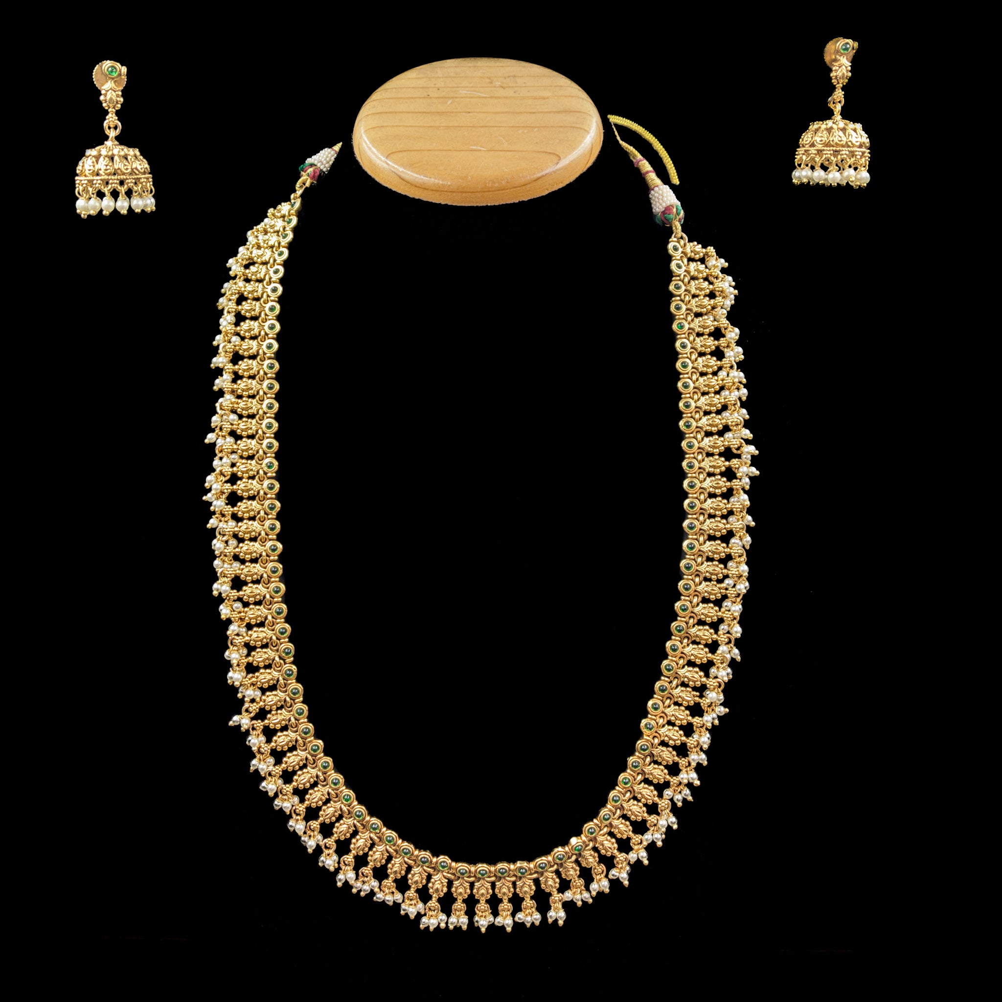 Long Neck Antique Necklace Set 6431-28 - Dazzles Jewellery
