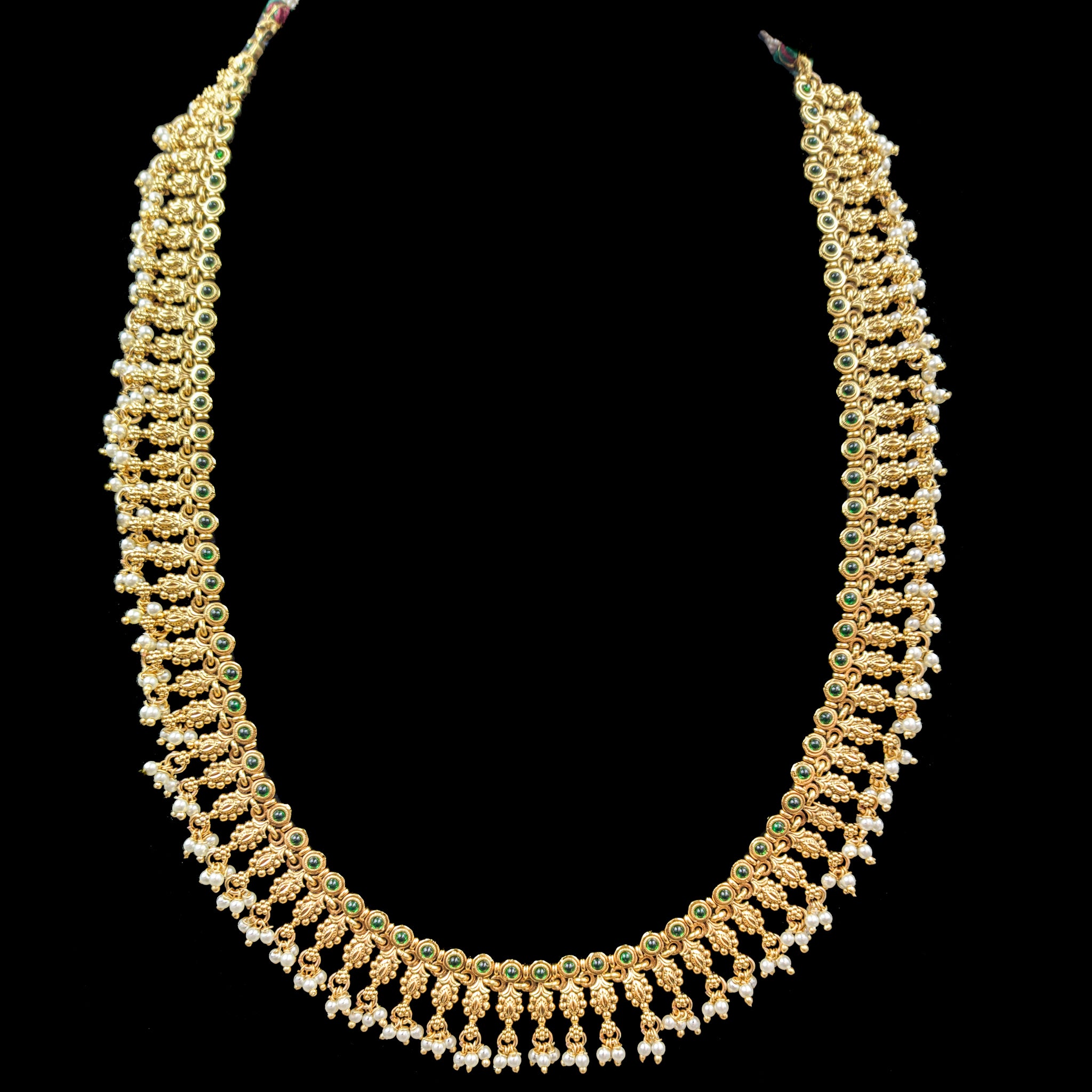 Long Neck Antique Necklace Set 6431-28 - Dazzles Jewellery