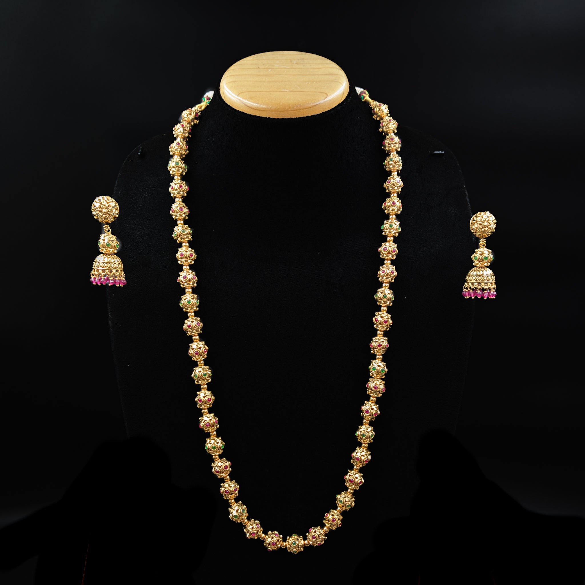 22" Pearl Necklace Set 3723-28 - Dazzles Jewellery