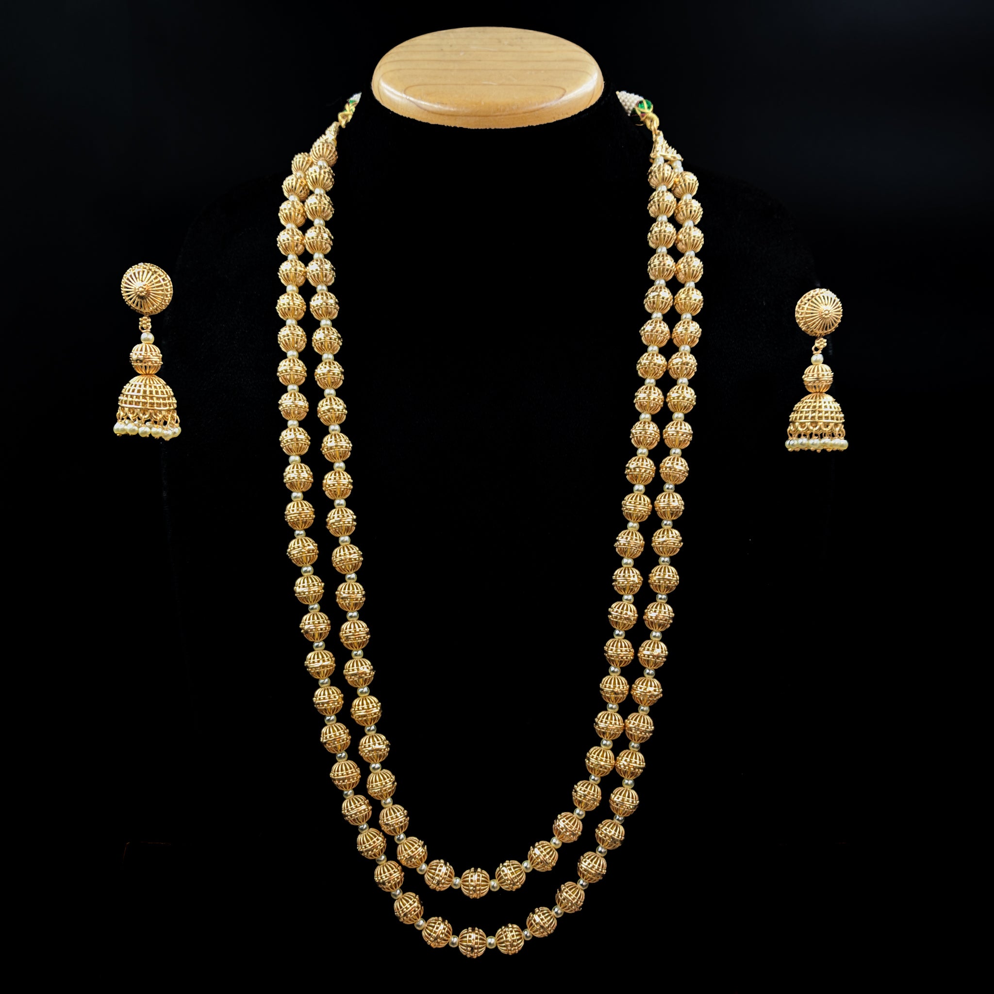 Long Neck Pearl Necklace Set 6485-28 - Dazzles Jewellery