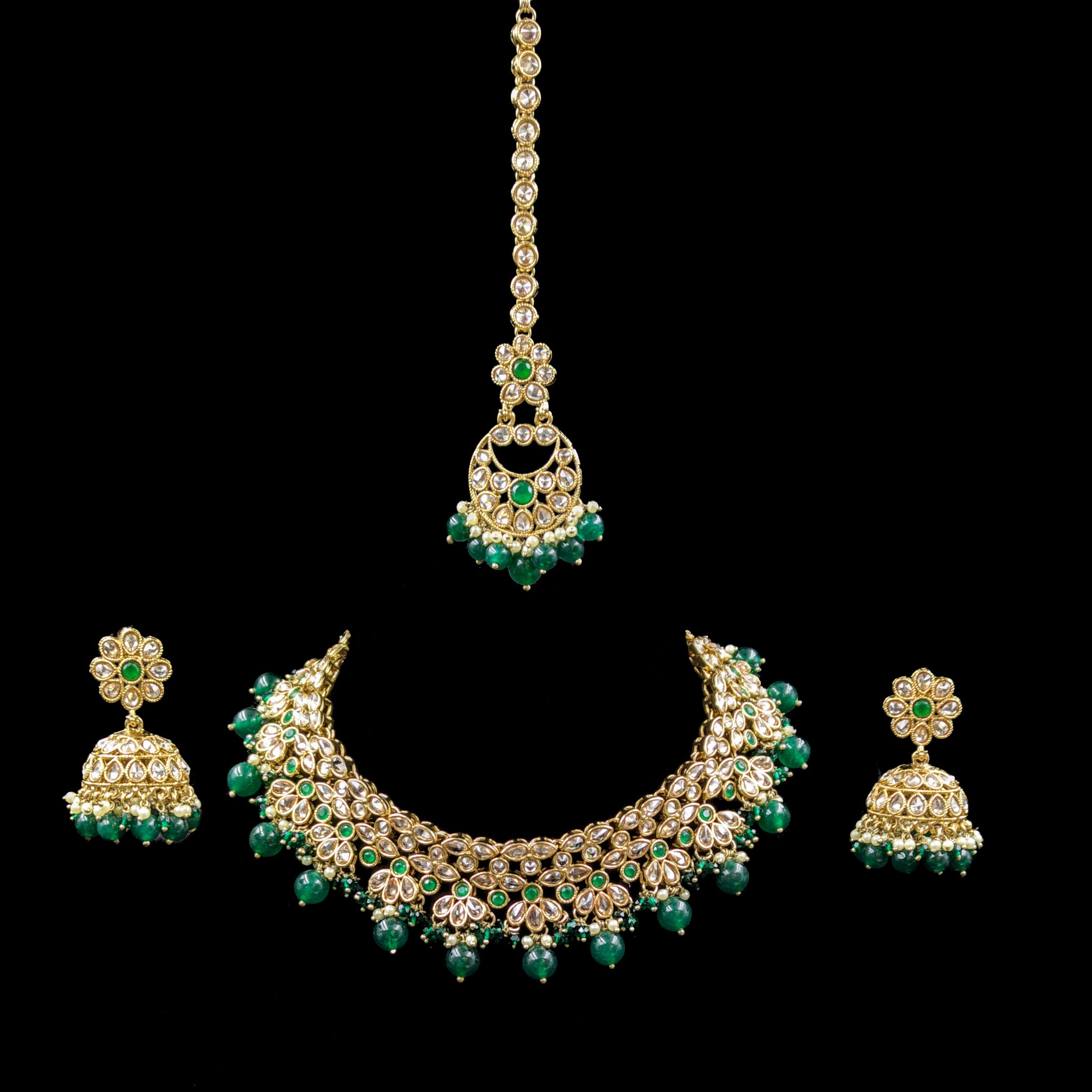Round Neck Antique Necklace Set 7195-33 - Dazzles Jewellery