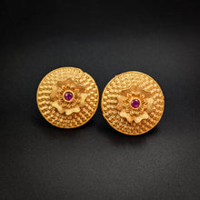 Ruby Gold Look Earring - Dazzles Jewellery