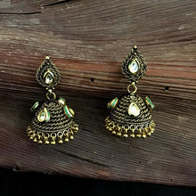 Black Gold Look Earring 13913-1002 - Dazzles Jewellery
