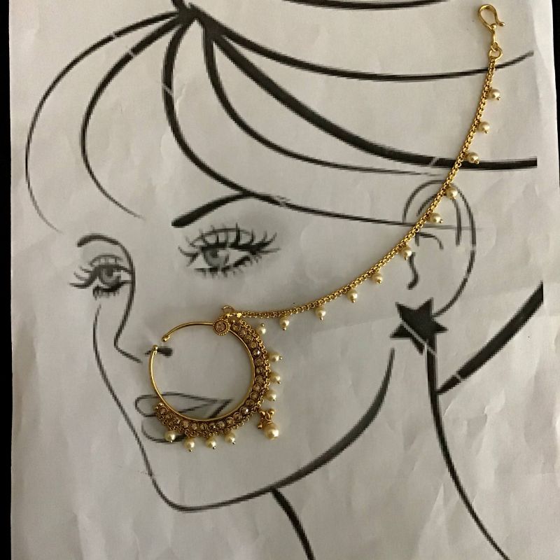 Buy Gold Nath 13577 0648 Online 6844795781173 Dazzles Jewellery