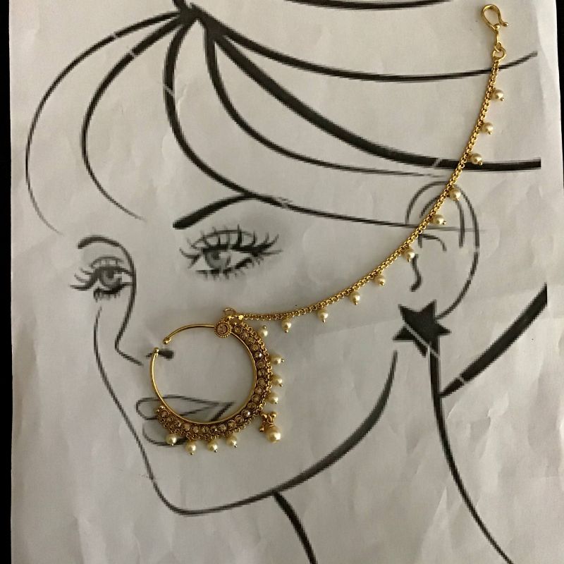 Gold Nath 13577-0648 - Dazzles Jewellery