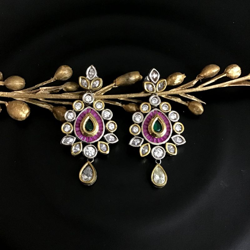 Ruby Polki Earring - Dazzles Jewellery