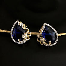 Blue Zircon/AD Pendant Set 13621-0692 - Dazzles Jewellery