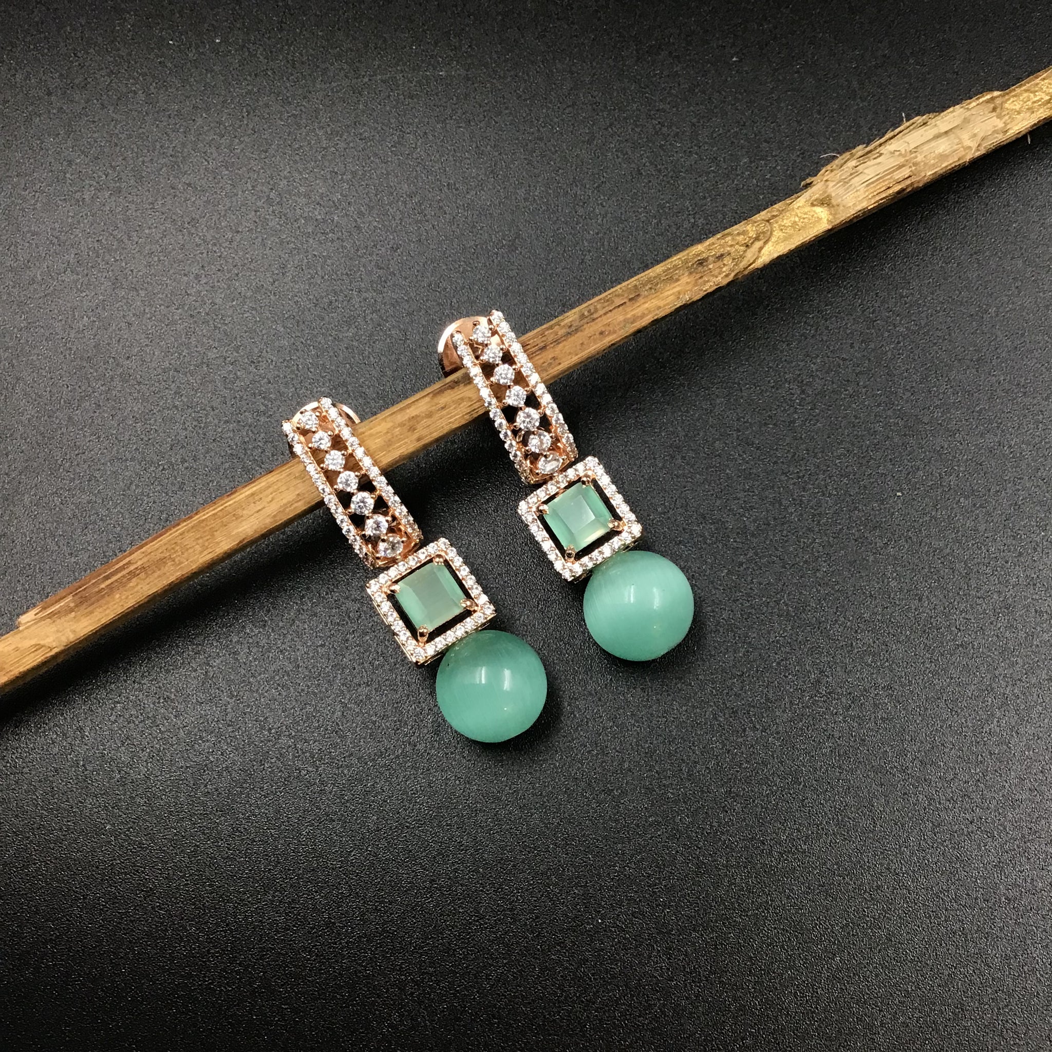 Light Earring Zircon/AD Earring 3357-08 - Dazzles Jewellery