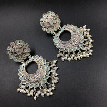 Chandbali Oxidized Earring 4703-59 - Dazzles Jewellery