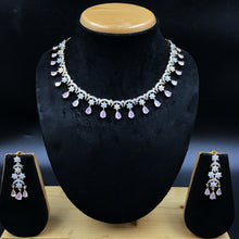 Round Neck Zircon/AD Necklace Set 6204-08 - Dazzles Jewellery