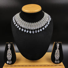 Gray Zircon/AD Necklace Set 11567-7679 - Dazzles Jewellery
