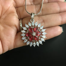Zircon/AD Pendant Set  1156-69 - Dazzles Jewellery