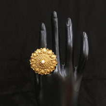 Antique Gold Finish Ring 4007-28 - Dazzles Jewellery